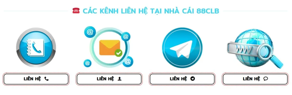 Các Kênh Liên Hệ Tại Nhà Cái 88CLB