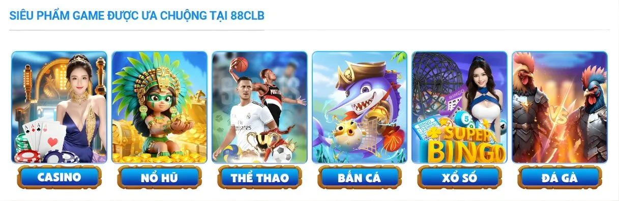 DANH MỤC GIẢI TRÍ 88CLB – RINH LỘC XUÂN 2026